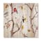Designart - Fall Trees and Little Birds - Traditional Print on Natural Pine Wood